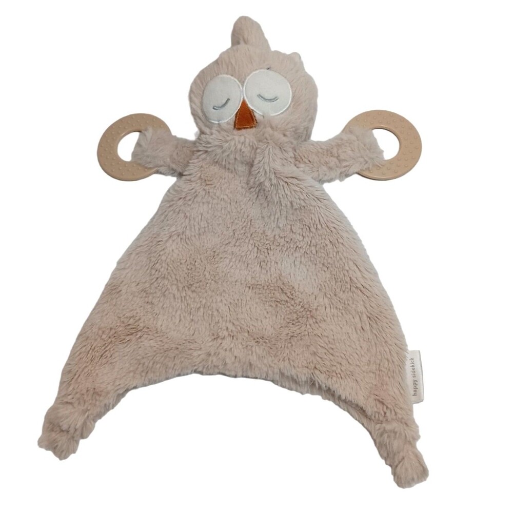 Oscar The Owl Bella Tunno Baby Teether Ring Security Lovey Happy Sidekick